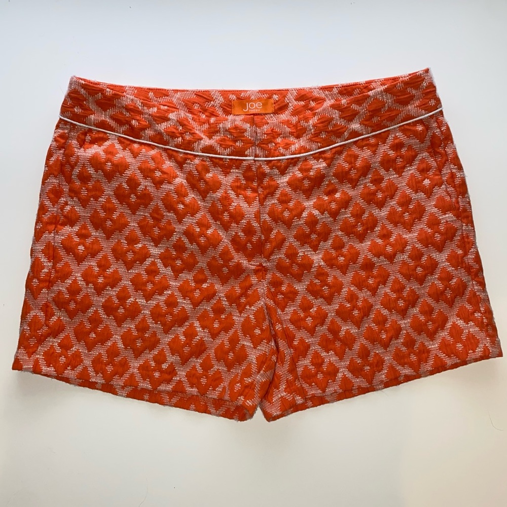 Joe Fresh Orange Graphic Print Brocade Short Size 8